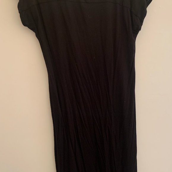 Black Short Sleeve Tunic With Side Slit Size Small - Picture 5 of 5